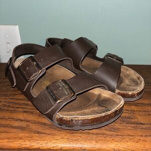 Birkenstock Milano Habana Oiled Leather Strap Sandal 34871 Size 37